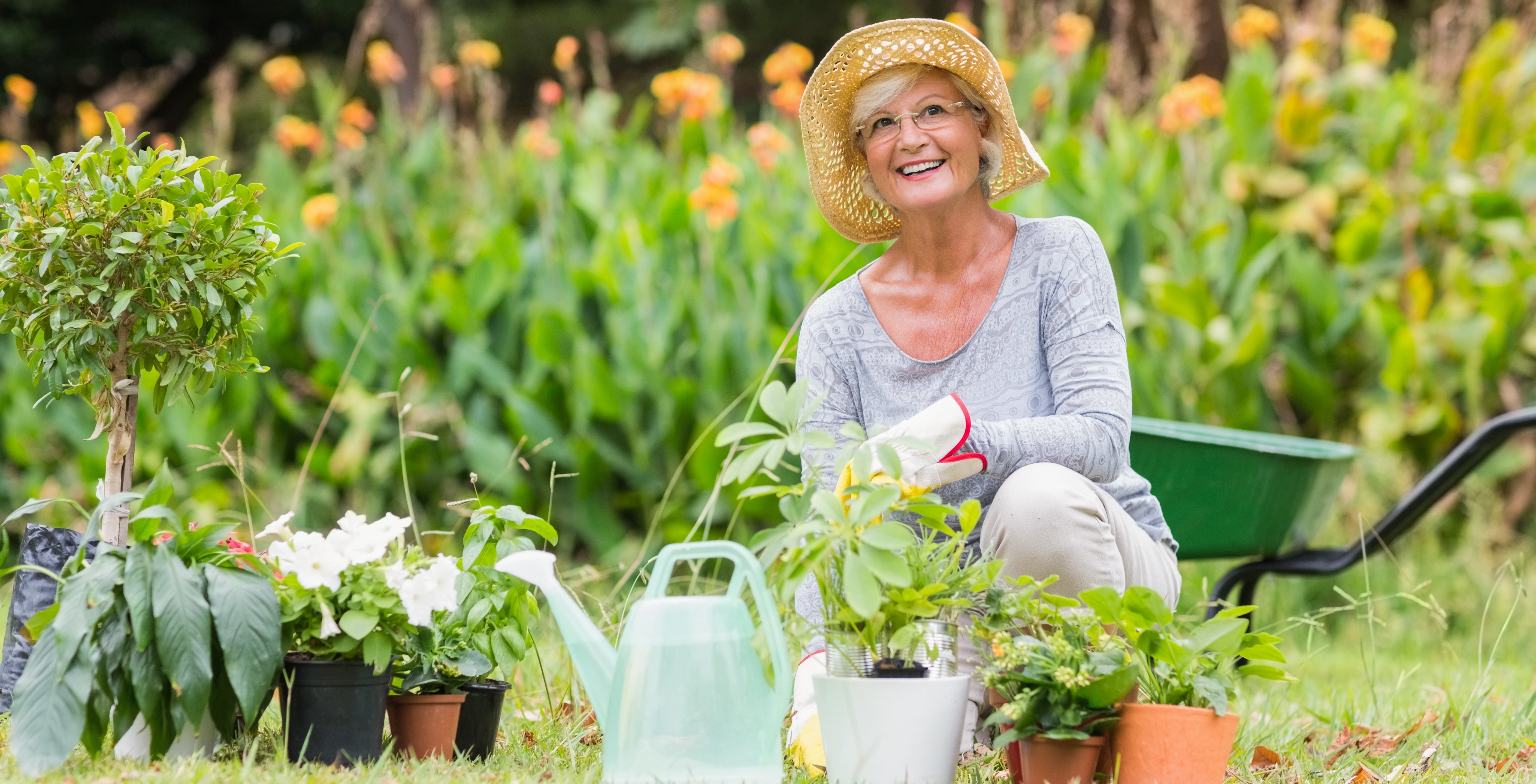 Mature Woman Gardening