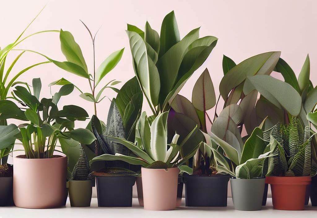 picture of an array of different houseplants in pots