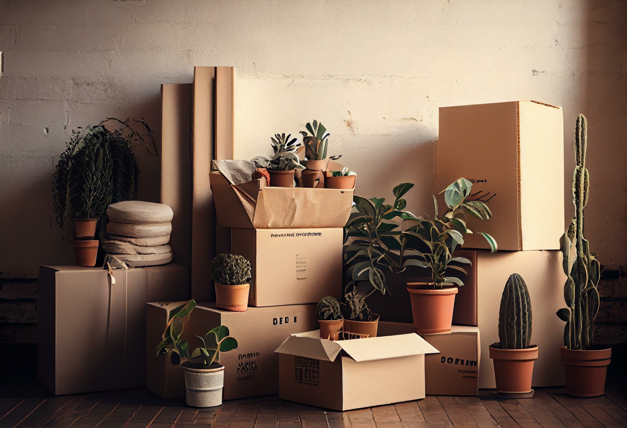 Several Houseplants Ready To Be Shipped To Customers 